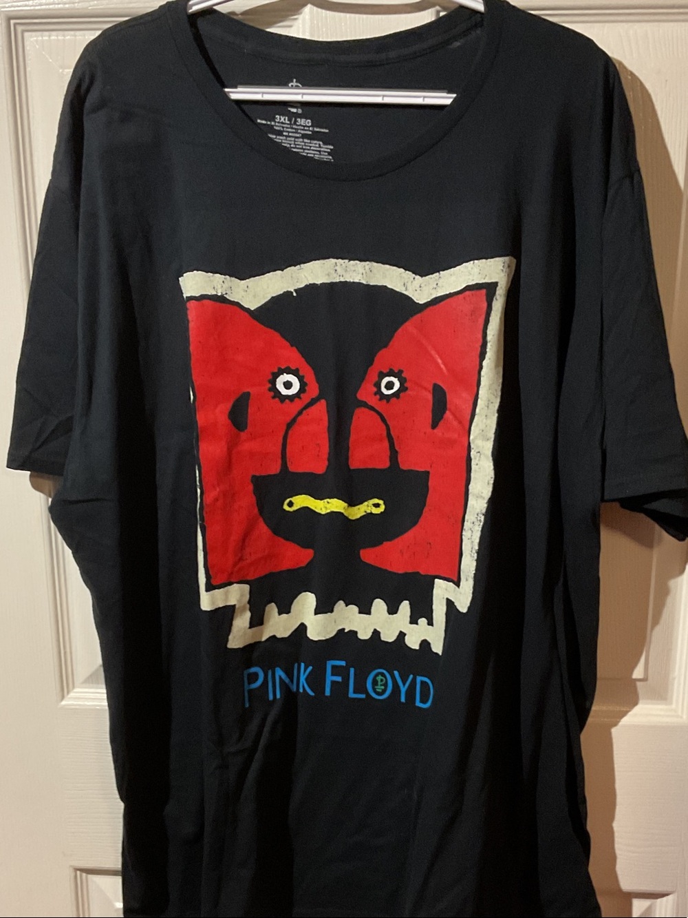 Pink Floyd Black T‑Shirt with Red, Yellow & Blue Graphic